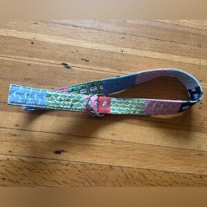 Vineyard Vines perfectly preppy cloth pastel belt M pink blue green vintage 80s